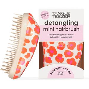 Mini ontwarrende haarborstel voor kinderen en reizen - ideaal voor nat en droog haar - vermindert vliegjes - Oranje