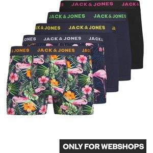 JACK&JONES PLUS JACPINK FLAMINGO TRUNKS 5 PACK PLS Heren Onderbroek - Maat EU8XL US6XL