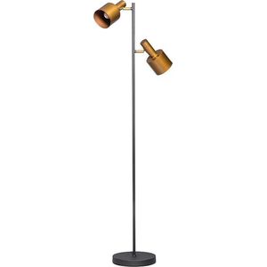 ETH conter - Moderne Vloerlamp | Staande Lamp - 2 lichts - H 1500 mm - Zwart - Woonkamer | Slaapkamer | Keuken