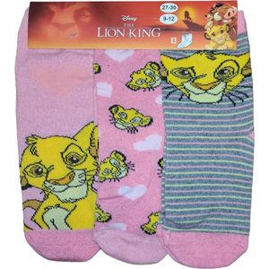 Lion King - sokken The Lion King - meisjes - 3 paar - maat 23/26