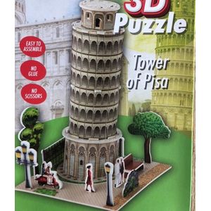 3D Puzzel - Toren van Pisa - Makkelijk in elkaar te zetten - Zonder lijm - Zonder schaar