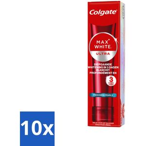 Colgate - Tandpasta - Max White - Ultra Freshness Pearls Whitening - 75 ml - Bulkverpakking - 10 stuks