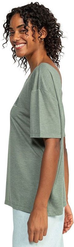 Roxy Beach Band T-shirt Met Korte Mouwen Groen XL Vrouw