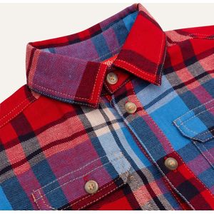 Bruno blouse 20 Woven check red blue Red: 128/8yr