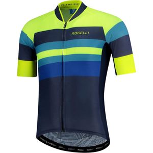 Wielershirt KM Peak Blauw/Fluor