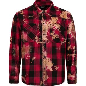 Rock Rebel by EMP Rood/zwart flanellen shirt met omslag - Heren - M
