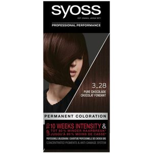 SYOSS - Color baseline 3-28 Pure Chocolade - Haarverf - Rijke Diepe Kleur - 1 stuk