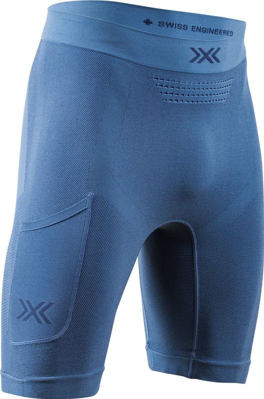 X-BIONIC - Xceed Run Short Tights - Blauw - Hoogwaardige Hardlooplegging