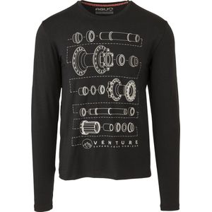 Performance Long Sleeve T-shirt Venture Unisex - Zwart - M