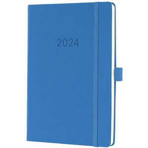 Sigel agenda 2024 - Conceptum - A5 - 2 pagina's / 1 week - marine blauw - SI-C2468