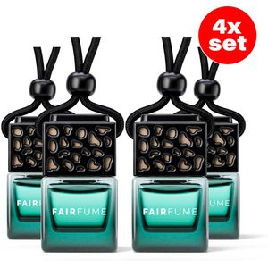 Fairfume® - Auto Parfum no.168 – Geïnspireerd op Designer Parfum - Auto Geurverfrisser - Autoaccessoires – Parfum Voor Heren - Cadeau Man – (4x Set) - Zwart