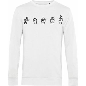 7431 - Sweater - Gebarentaal; Loser-White-S