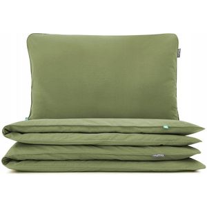 Basic Kaki Kinderbeddengo 90x120 cm - Katoen met Rits