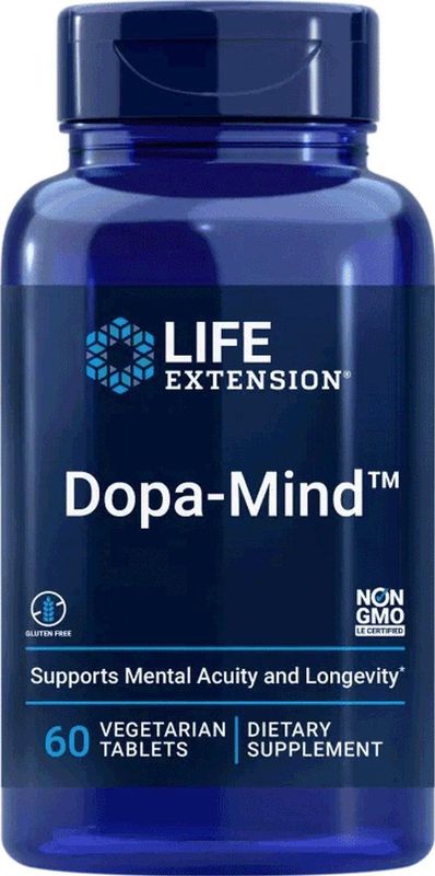 Life Extension - Dopa-Mind - 60 Tabletten - Wilde Groene Haver extract / Calcium - Dopamine Formule - Voedingssupplementen