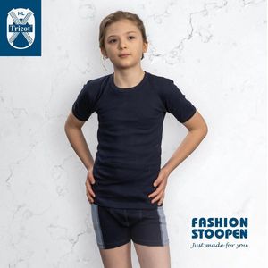 HL Tricot - T-shirt korte mouw Xander - Maat 116 - Jongens - MARINE -