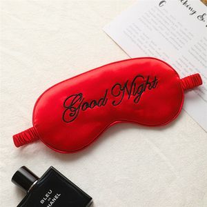 Zijden Verduisterende Slaapmasker voor volwassenen - Goodnight - Vrouwen en Mannen - Verstelbaar - Oogmasker - Nachtmasker - Reismasker - Slaap masker - Oog masker - Rood