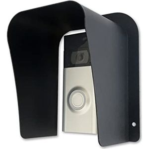 Waterdichte deurbeldeksel voor buitentoepassing - Regenbescherming voor deurbellen en stopcontacten - Zwart metaal