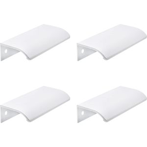 4 stuks - Keukenkastgrepen - Handgreep - Handgreep Kast - meubelgreep - Keukengreep - Handgrepen - ladegrepen - Deurgreep - Aluminiumlegering - wit - Arc-greep - 64mm