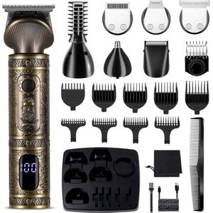 MKSS® Bodygroomer Mannen - Scheerapparaat - Baardtrimmer - Body Trimmer Heren - Zwart met Goud
