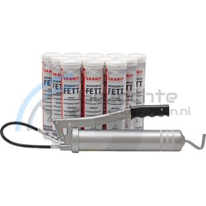 Actieset Vetpatronen EP2 Mos2 12 Stuks + Vetspuit met hendel