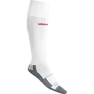 Uhlsport Team Pro Voetbalkousen - Wit / Rood | Maat: 28-32