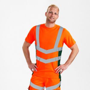 Engel - Safety T-shirt - Hi-vis Orange / Green