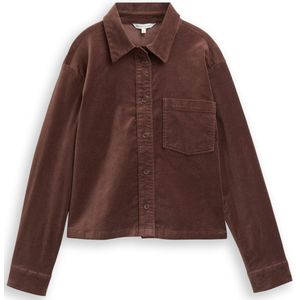 Tom Tailor Denim Boxy fit overhemdblouse van fluweel