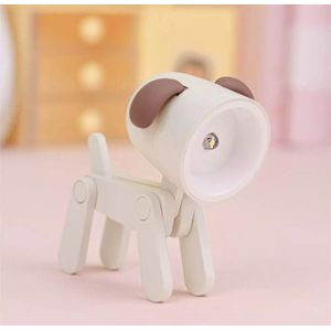 Babycure kleine puppy lampje wit | Verstelbare hondje | LED Lamp | Trending 2023 | Leuk om kado te doen | kraam cadeau | Extra set batterijen inbegrepen