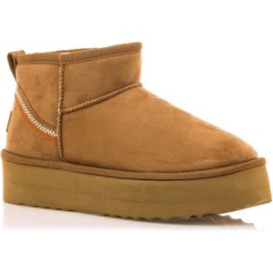 Mtng - Nivia - Enkellaarsjes - Bruin - Casual Stijl - Plateauzool