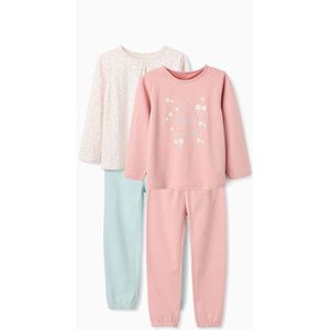 Zippy Zkgun0101 Pyjama Met Lange Mouwen Roze 6-7 Years Meisjes
