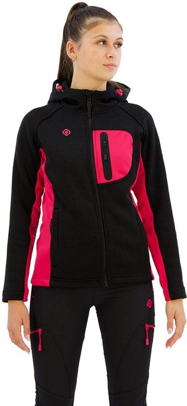 Izas - Equus W - Fleecejack - Zwart - Met Kap