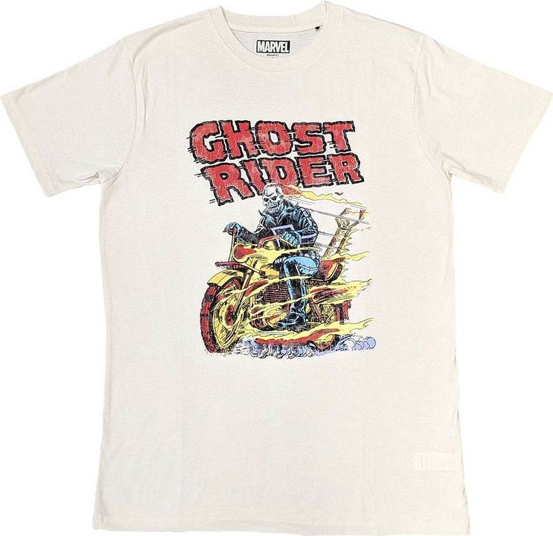Marvel - Ghost Rider - T-shirt - Crème - 100% Katoen