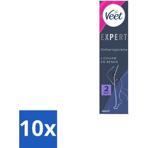 10 x Veet Expert Ontharingscrème Benen 200 ml - Ontharing - Haar Verwijderen - Haar Verwijderen Crème - Haar Verwijderen Benen - Haar Verwijderen Armen