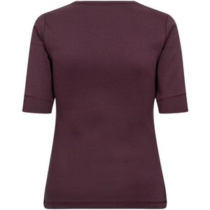 Co'Couture - Basic Tee - Rood - Dames - Korte Mouwen - Ronde Hals