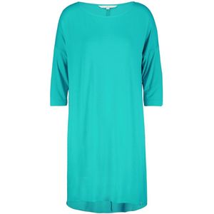 DIDI Dames Loose dress 3/4 sleeves in peacock green maat 40