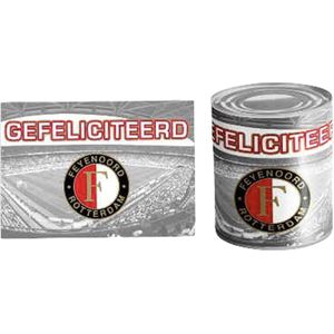Verjaardag - Voetbal - Snoepblik - Feyenoord - Drop - Met eigen tekst - Uitdeelcadeau - In cadeauverpakking