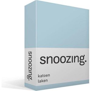 Snoozing - Laken - Katoen - Eenpersoons - 150x260 cm - Hemel