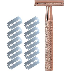 Hoogwaardig veiligheidsscheermes voor dames - zacht en nauwkeurig scheren - ergonomisch scheerschaaf met duurzame handgreep - veilig gebruik