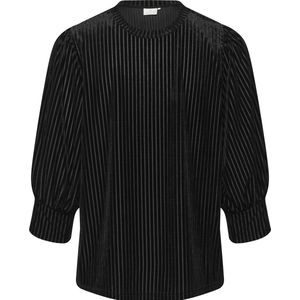 KAFFE - Caca - Damesblouse - Bruin-Beige - V-halslijn - Lange Mouwen