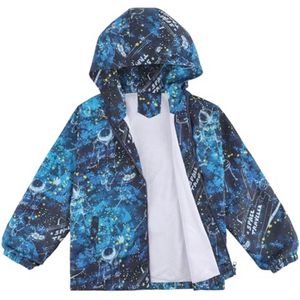 Waterdichte Windjack voor Jongens - Lichtgewicht Regenjas met Capuchon en Mesh Voering voor Kinderen 3-12 jaar