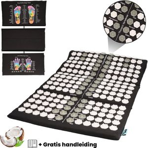 Miseru Spijkermat - Accupressuur Mat - 71x45 cm - 3-delig & Afritsbaar - Duurzaam Materiaal - Spijkerbed - Shakti Massage