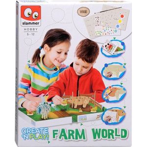 Slammer Create & Play Farm World Knutselset Houten Boederij