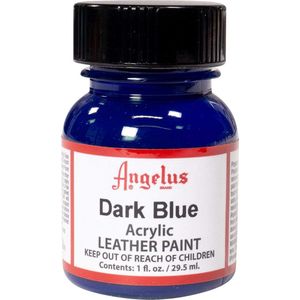 Angelus Leather Acrylic Paint - textielverf voor leren stoffen - acrylbasis - Dark Blue - 29,5ml