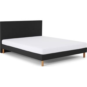 Beddenreus Basic Bed Ease met hoofdbord en matras - 180 x 200 cm - zwart