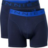 Vinnie-G Boxershorts 2-pack Navy - Maat S - Heren Onderbroeken Donkerblauw - Geen irritante Labels - Katoen heren ondergoed