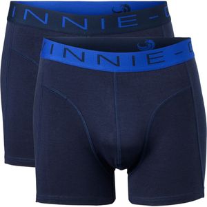 Vinnie-G Boxershorts 2-pack Navy - Maat L - Heren Onderbroeken Donkerblauw - Geen irritante Labels - Katoen heren ondergoed