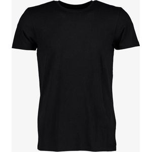 Unsigned heren T-shirt zwart katoen ronde hals - Maat XL
