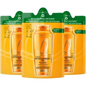 L'Oréal Elvive Extraordinary Oil Shampoo Refill - 3 x 250 ml - Voordeelverpakking