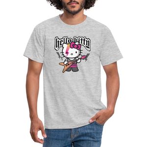 Hello Kitty In Een Rockoutfit Speelt E-gitaar T-Shirt Heren