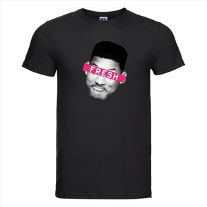T-shirt Fresh | Zwart | Maat XS